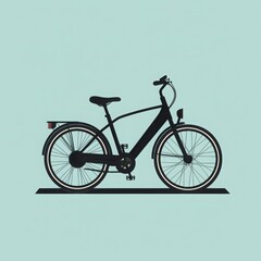 Fototapeta premium Promoting ecofriendly transportationelectric bicycle infographic for sustainable urban mobility minimalist design eco-conscious concept