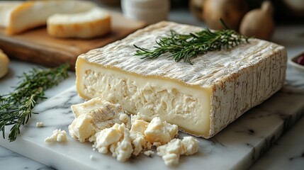 Gourmet Delice: Creamy White Cheese with Rosemary