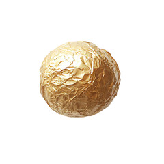 Obraz premium A Gold Foil Wrapped Chocolate Ball PNG