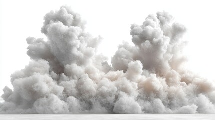 Fluffy white clouds creating a dramatic atmospheric effect in the sky