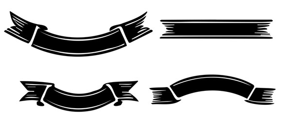 Creative Ribbon Vector Art Isolated Cut Out