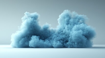Soft blue clouds on a plain background creating a dreamy atmosphere