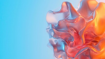Obraz premium 3D simulation of melting and resolidification in crystal systems, material science, for extreme environment testing
