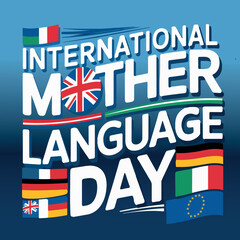 Fototapeta premium International Mother Language Day, banner, poster design, vector illustration