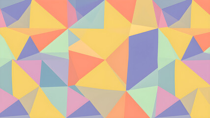 Fototapeta premium Geometric Triangle Vector Design - Colorful Mosaic Pattern Background