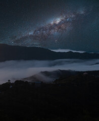 clouds over the mountains