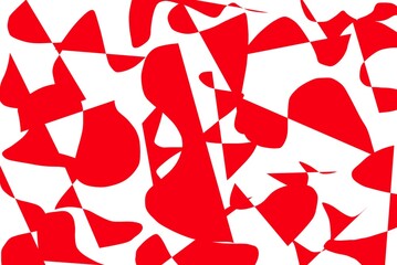 Red and white abstract background