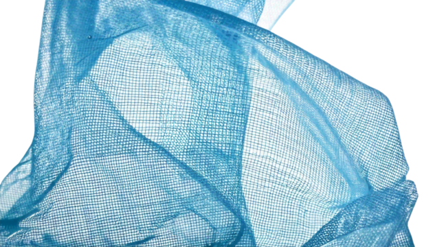  Plastic Mosquito Net Mesh Texture on White Background