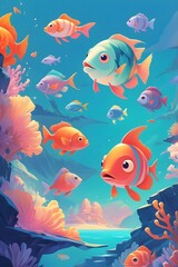 Fototapeta premium fish swimming in the ocean
