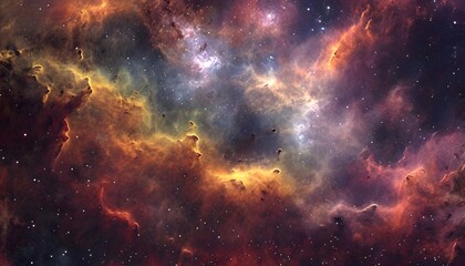 Obraz premium Nebula View in Deep Space