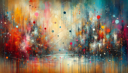Fototapeta premium Cosmic Symphony: An Abstract Journey Through Color and Light
