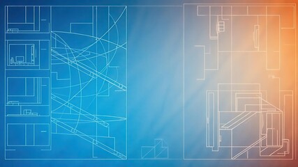 Fototapeta premium A mockup featuring a blueprint poster photo effect, perfect for showcasing architectural designs or artistic creations, artistic, creative, poster