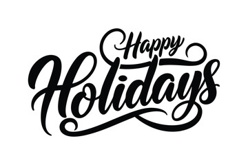 Happy Holidays Typography Vector Design