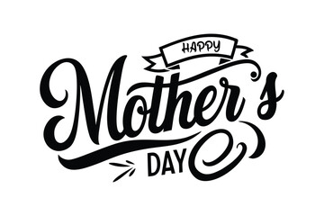 Obraz premium Happy Mother's Day Typography Vector Design 