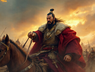 Mongolian Warrior in Armor