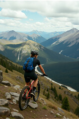 Fototapeta premium Mountain biking
