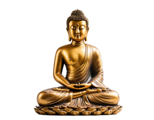 buddha statute on a transparent or white background.