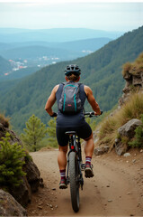 Fototapeta premium Mountain biking