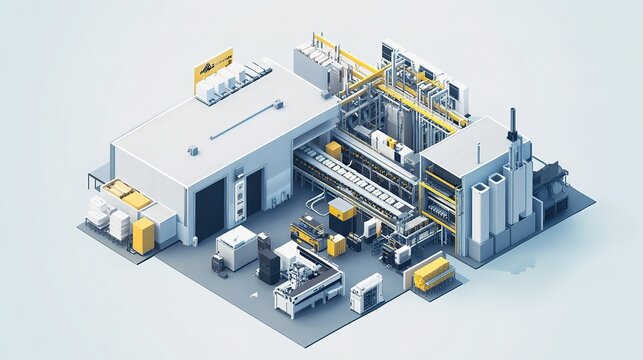 A factory utilizing modular, customizable machinery for flexible production.