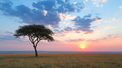 Fototapeta premium African Savanna Sunset