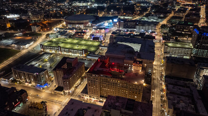 Naklejka premium Night Time City View