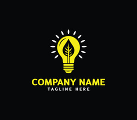 Light bulb logo design. Creative idea logo. Energy and thinking logo. Light bulb vector icon