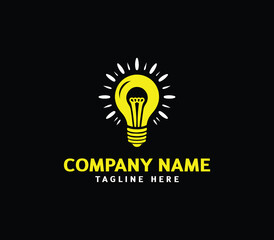 Light bulb logo design. Creative idea logo. Energy and thinking logo. Light bulb vector icon