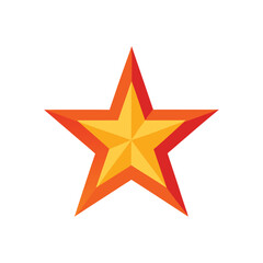 Obraz premium Star color icon vector on White Background ,Vector Art Illustration on white background.