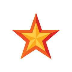 Obraz premium Star color icon vector on White Background ,Vector Art Illustration on white background.