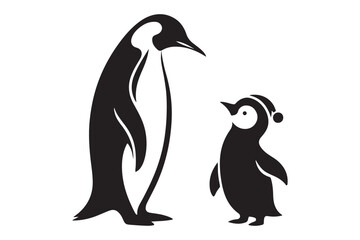 Obraz premium Adorable Penguin Silhouette Minimalist Design for Arctic Themes