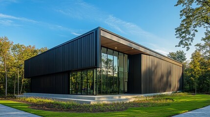 Obraz premium modern small industrial minimalist design style office building