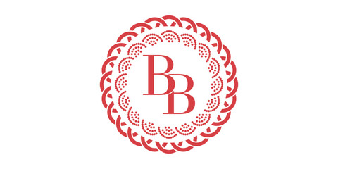 logo initials B B icon vector