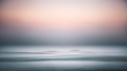 Obraz premium Minimalist misty landscape. Ukraine.