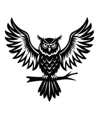 Obraz premium Owl silhouette vector illustrations