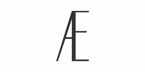 logo initials A E icon vector