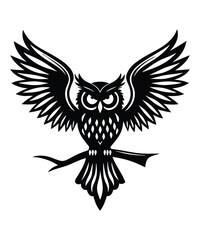 Obraz premium Owl silhouette vector illustrations