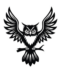 Obraz premium Owl silhouette vector illustrations