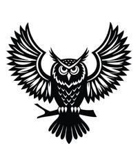 Obraz premium Owl silhouette vector illustrations