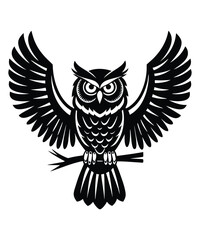 Obraz premium Owl silhouette vector illustrations