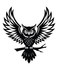 Obraz premium Owl silhouette vector illustrations