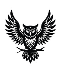 Obraz premium Owl silhouette vector illustrations