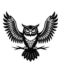 Obraz premium Owl silhouette vector illustrations