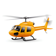 Fototapeta premium Helicopter flying over an open landscape during daylight with a clear blue sky above