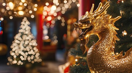 Fototapeta premium New Year's interior with dragons in Chinese style