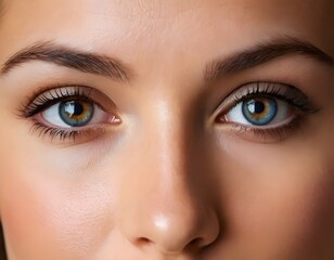 Fototapeta premium Beautiful, gorgeous skin care girl eyes closeup