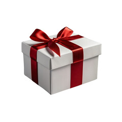 Obraz premium red gift box with ribbon