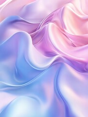 Obraz premium Soft pastel colors blend seamlessly in a flowing 3D abstract design, offering an elegant canvas for creative expression and mockup projects. Generative AI