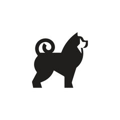 Fototapeta premium simple Dog logo vector icon illustration, Dog icon Vector illustration silhouette, dog logo design, dog icon, dog symbol, dog symbol, doggy logo, dog vector design, pet logo, pet icon, animals logo.