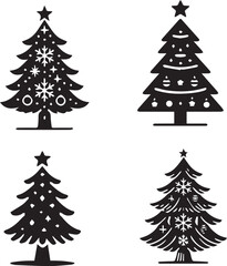 Obraz premium silhouette of christmas tree
