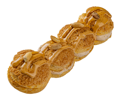 Paris brest pastry with praline cream